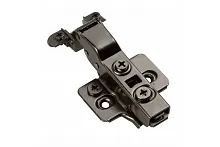 Петля SILENTO PRO ZP-SLCARALU08-3DBEO полунакладная для алюминиевых рамок без пружины с клипом, с ответной планкой H-0, с эксцентриковой регулировкой, без еврошурупа, черная